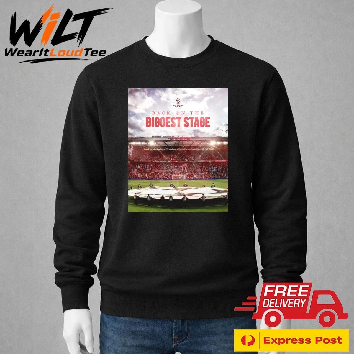 Manchester United Back On The Biggest Stage UEFA Champion League Qualified Shirt