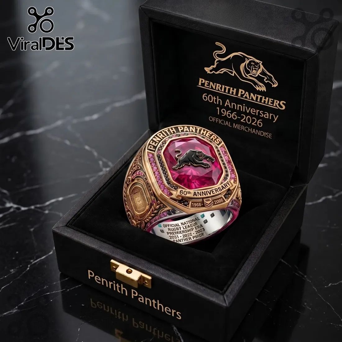 Penrith Panthers 60th Anniversary Gold Ring
