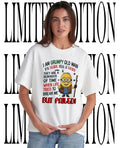 Minion grumpy old man scared tell story reminder time when life tried to break me shirt