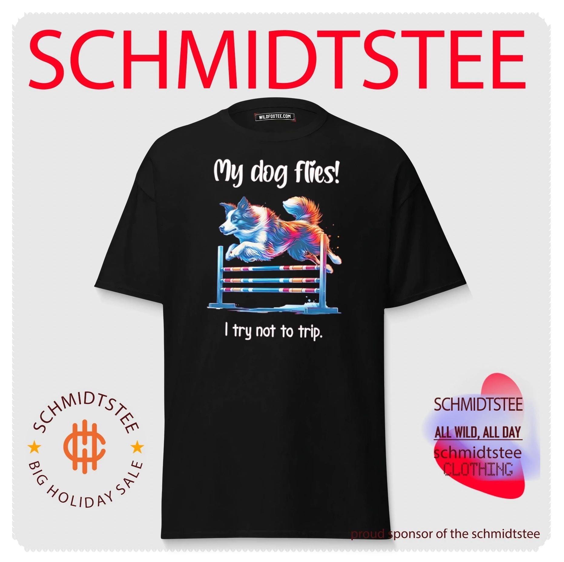 My dog flies I try not to trip shirt