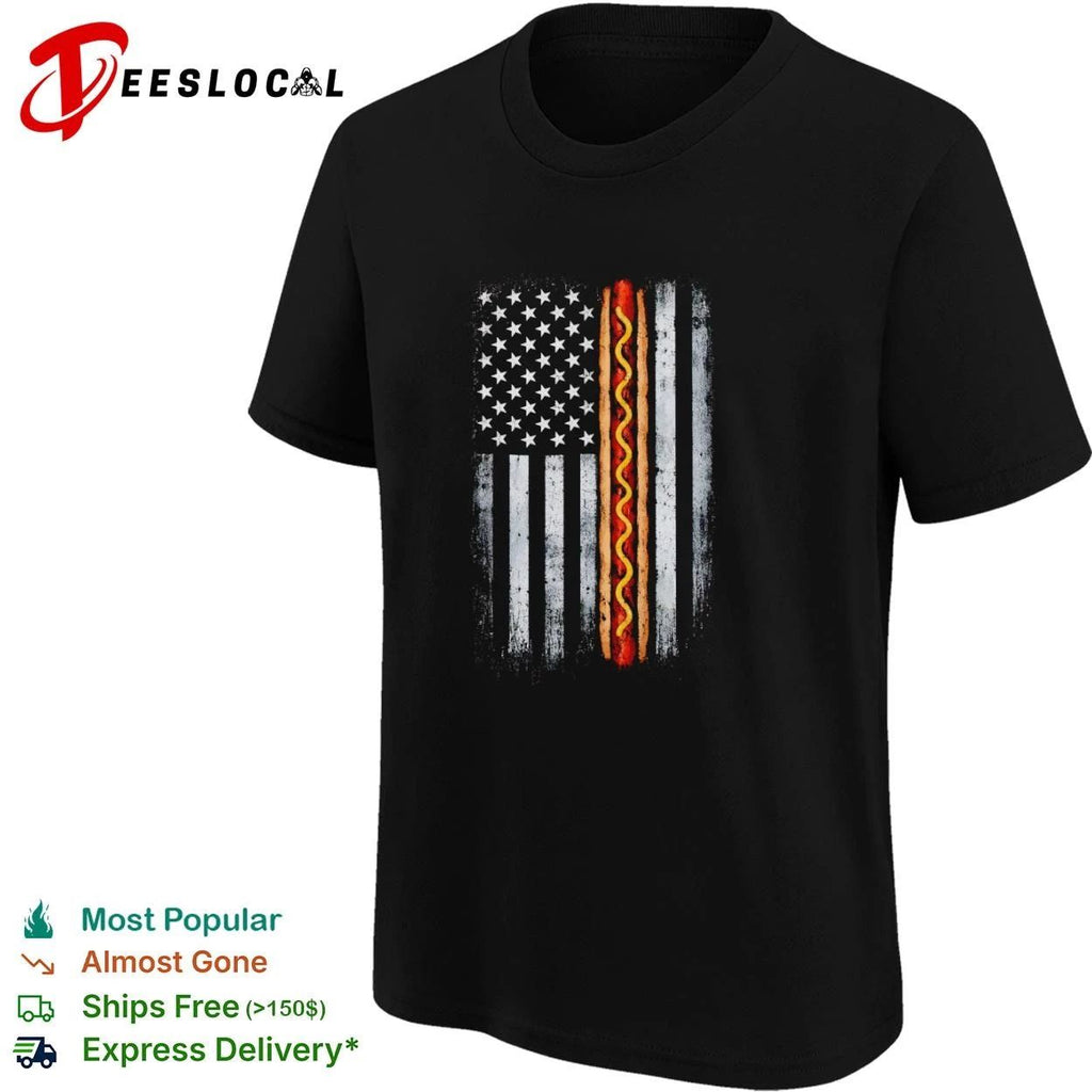 Wiener Responders American Flag Hot Dog T-shirt