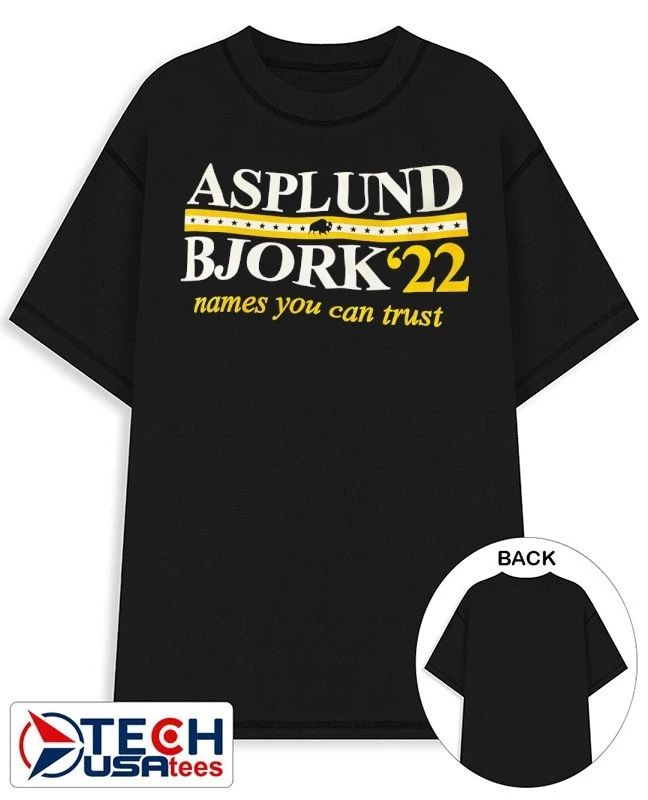 Buffalo Sabres Rasmus Asplund and Anders Bjork ’22 names you can trust shirt
