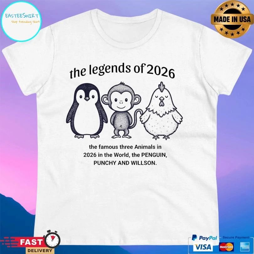 The Legends Of 2026 The Famous Three Animals In 2026 In The World The Penguin Punchy And Willson T-shirts