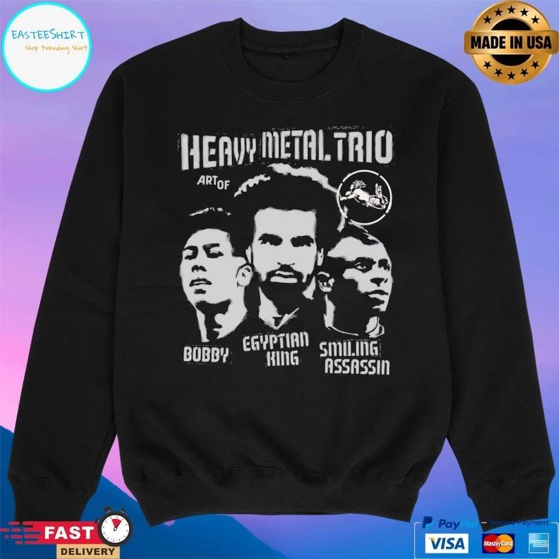 Heavy Metal Trio Art Of Bubby Egyptian King Smiling Assassin T-shirt