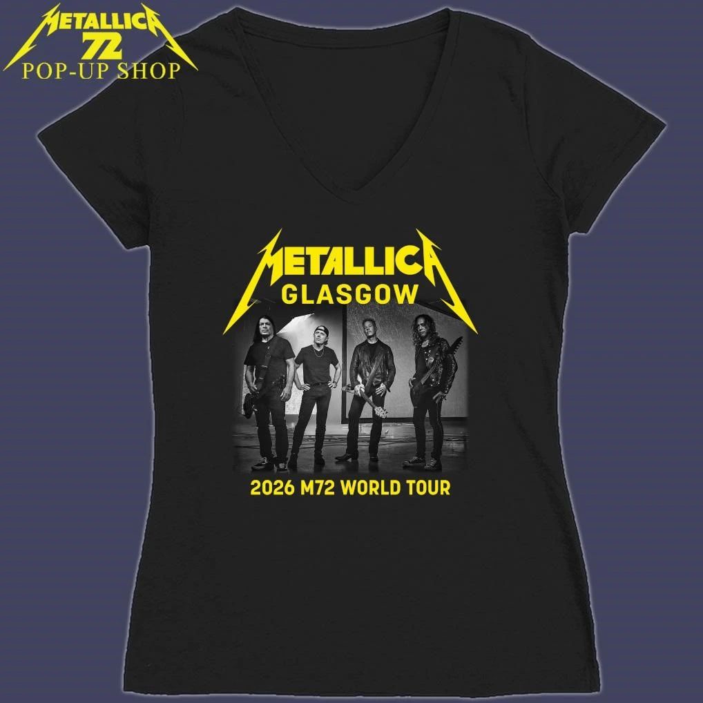 Metallica M72 Glasgow, Scotland 2026 Band Members World Tour T-Shirt