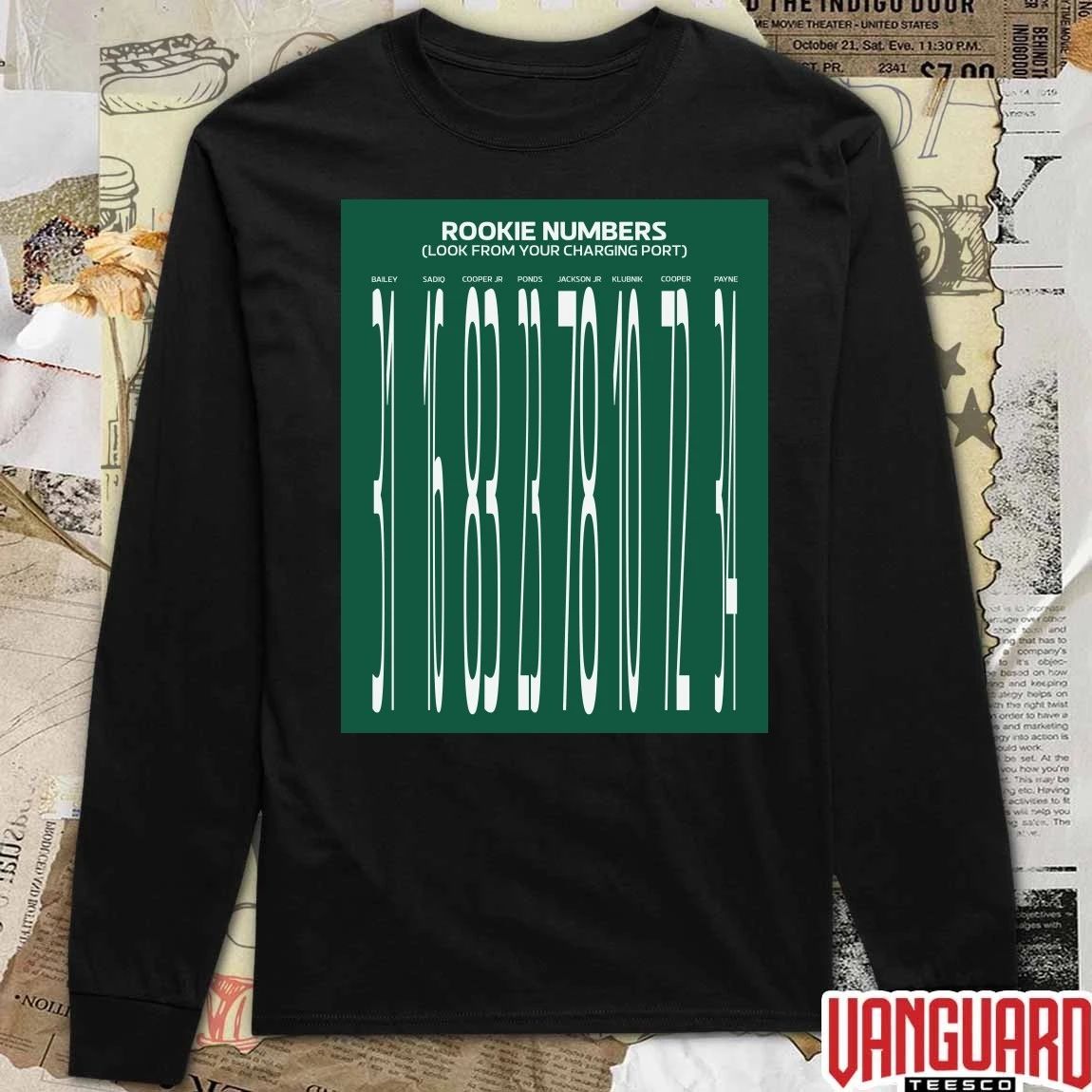 New York Jets Rookie Numbers Look From Your Charging Port t-shirt