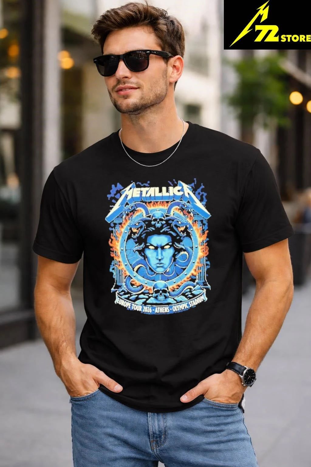Metallica M72 Athens Europe Tour 2026 Medusa Shield May 9 2026 Greece Shirt