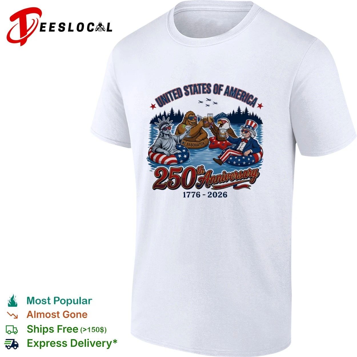 United States of America Fun 250th Anniversary 1776-2026 T-shirt