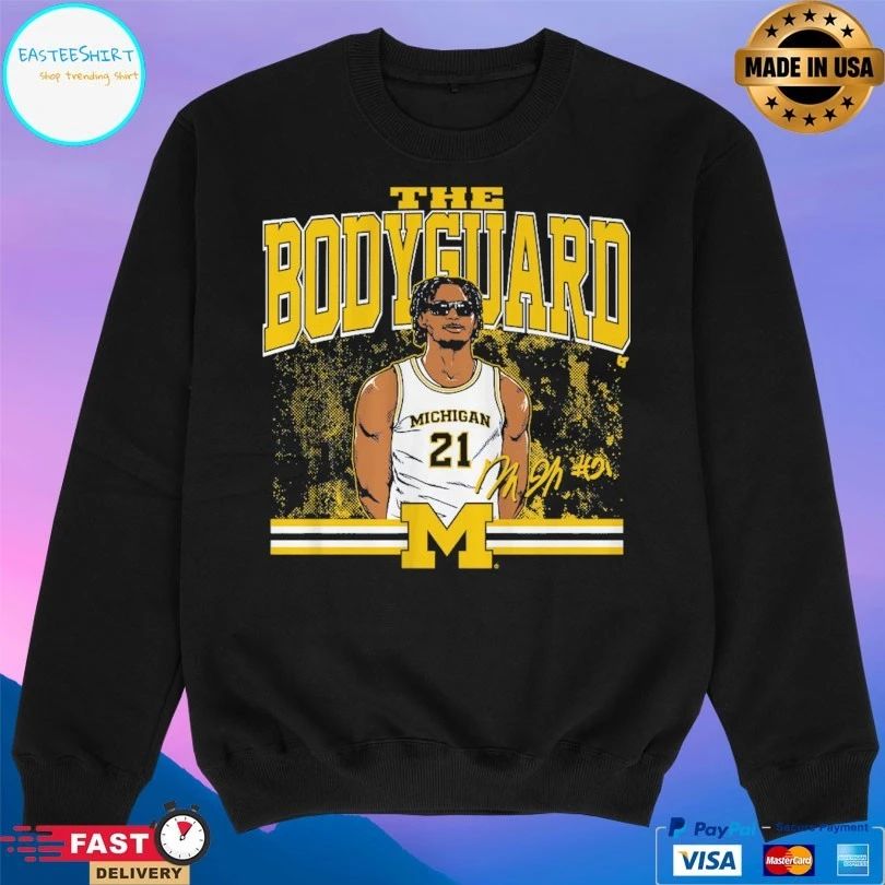Michigan Wolverines Men’s Basketball Morez Johnson Jr The Bodyguard Signature T-shirts