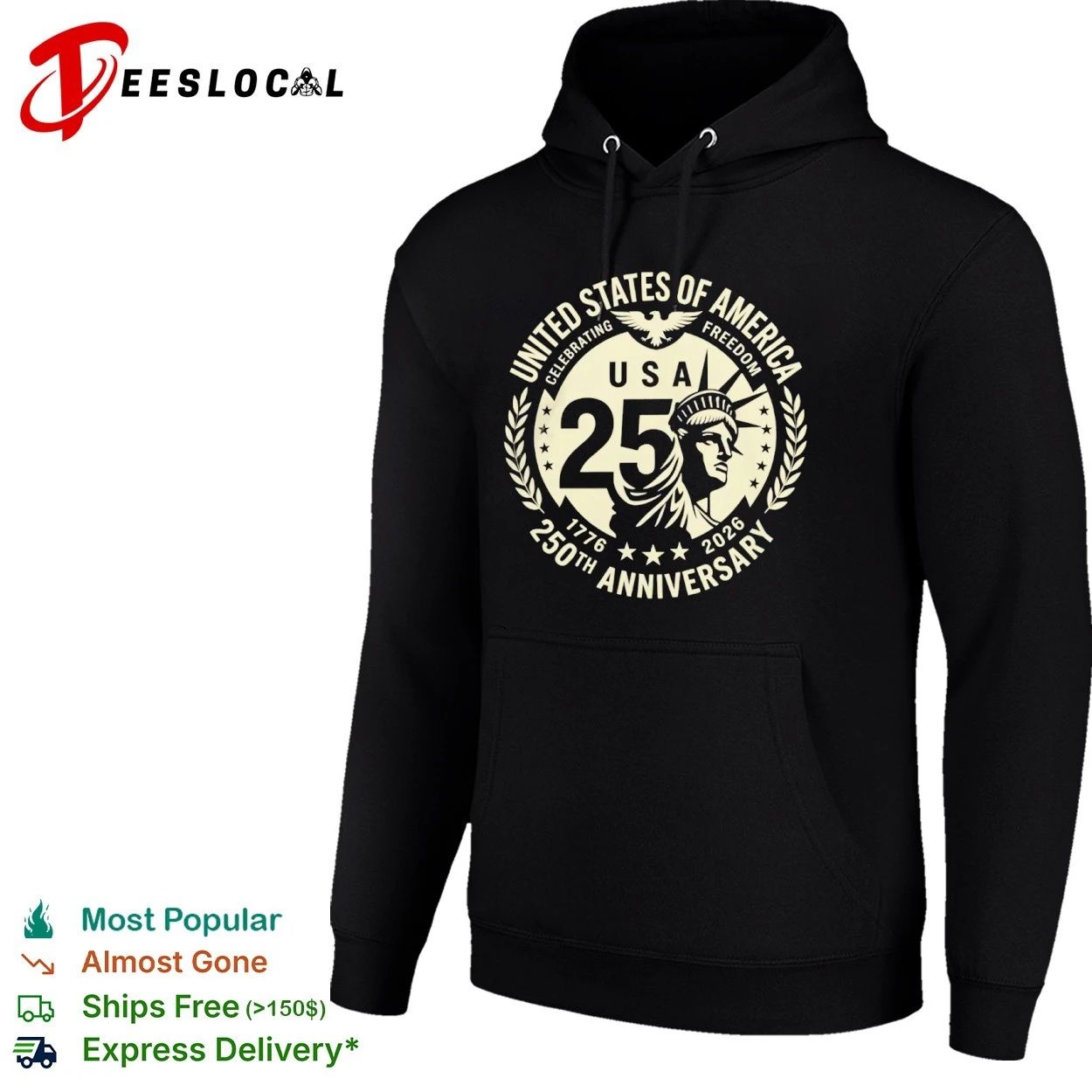 USA of America Celebrating Freedom 250th Anniversary 1776 2026 T-shirt