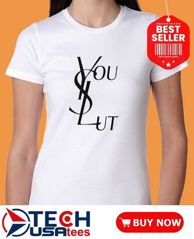 You slut logo parody shirt