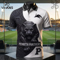 Penrith Panthers Mascot Black and White Polo Shirt