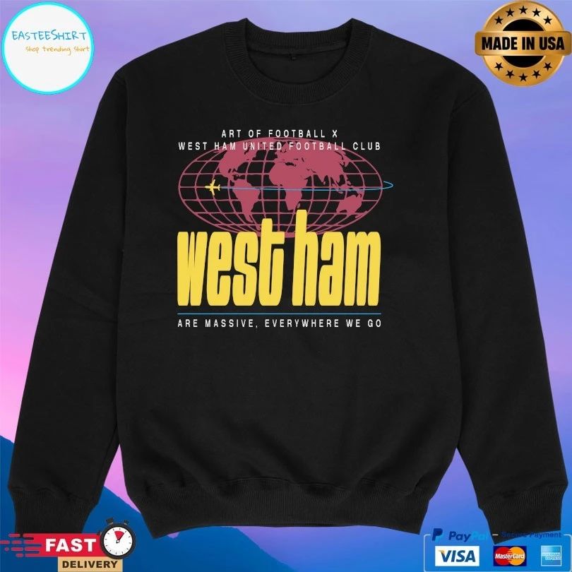 Art Of Football X West Ham United Football Club West Ham Are Massive Everywhere We Go T-shirt