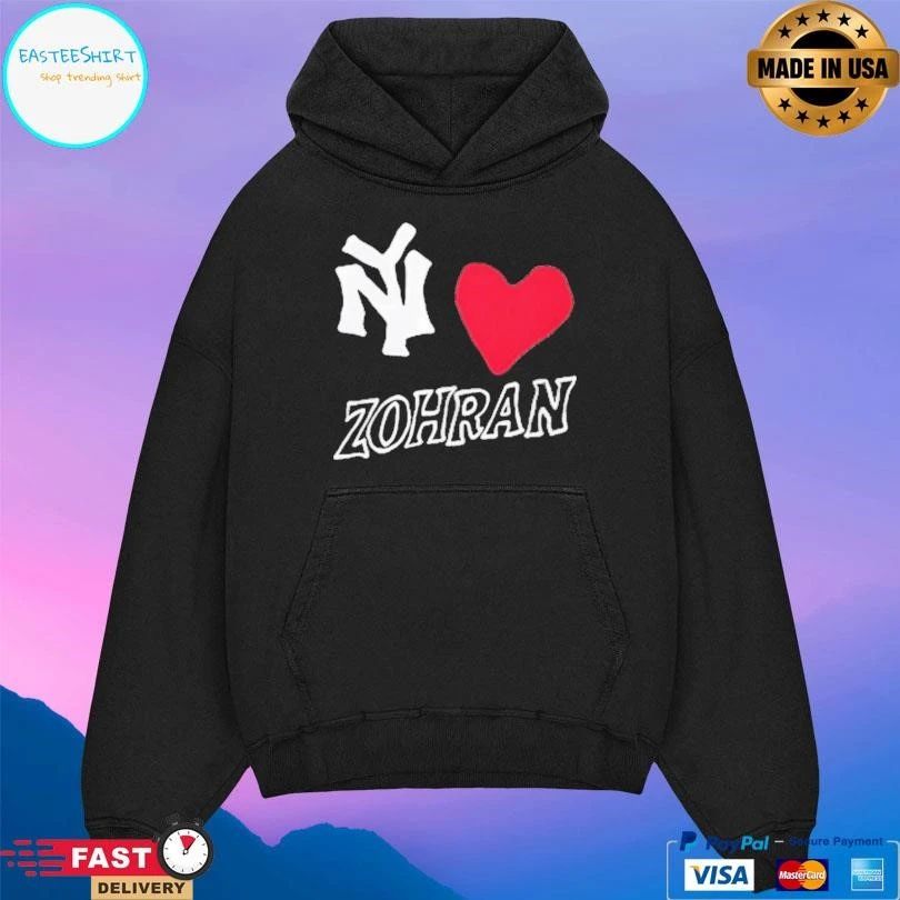 New York Yankees Loves Zohran Heart Shape T-shirts