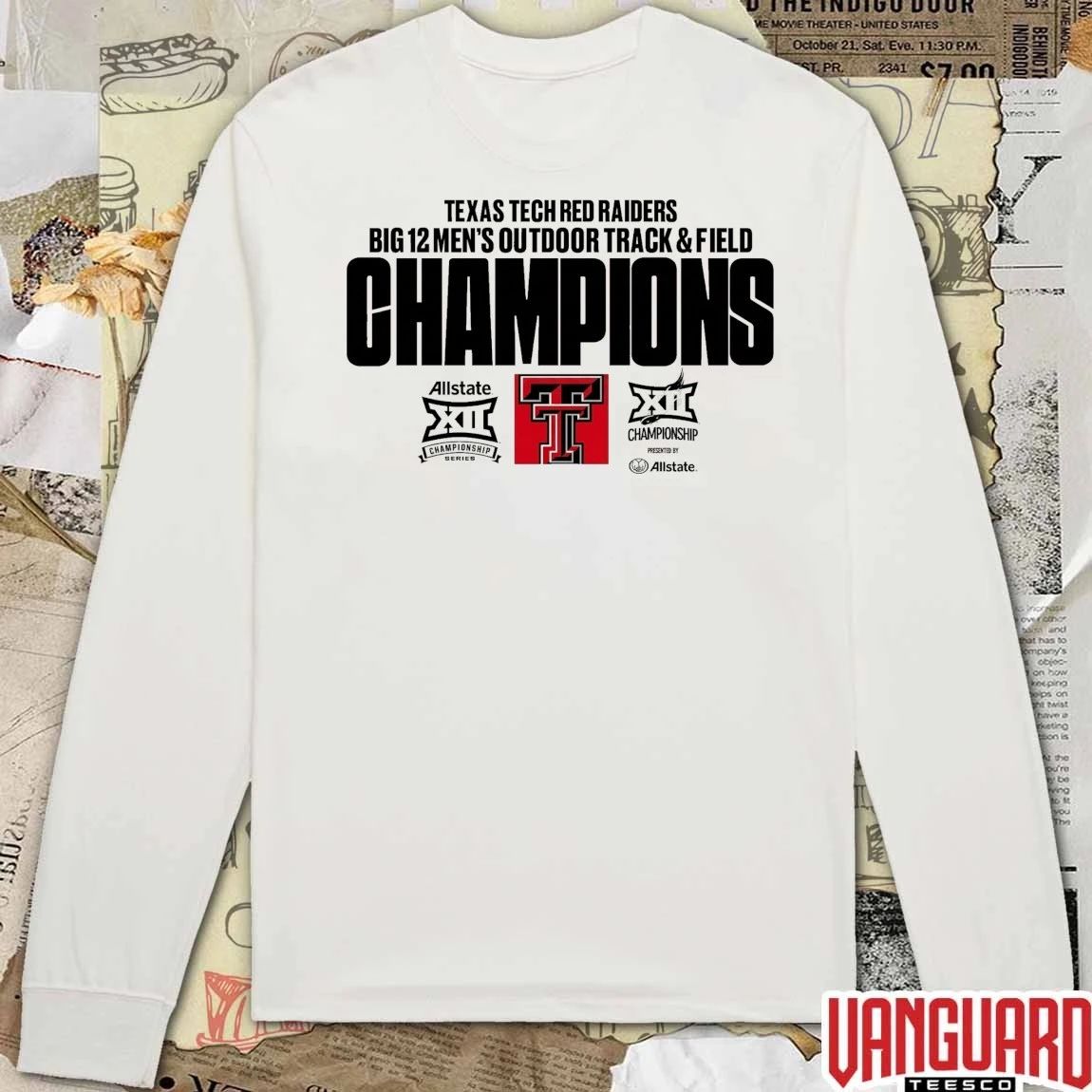 Texas Tech Red Raiders 2026 Big 12 Men’s Outdoor Track & Field Champions Logos t-shirt