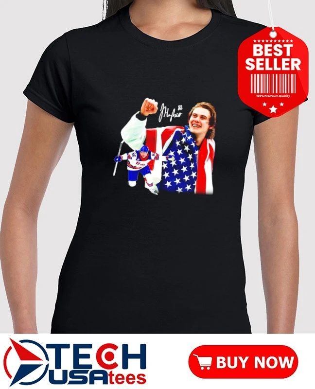 Jack Hughes Golden Goal Hero USA Hockey signature shirt
