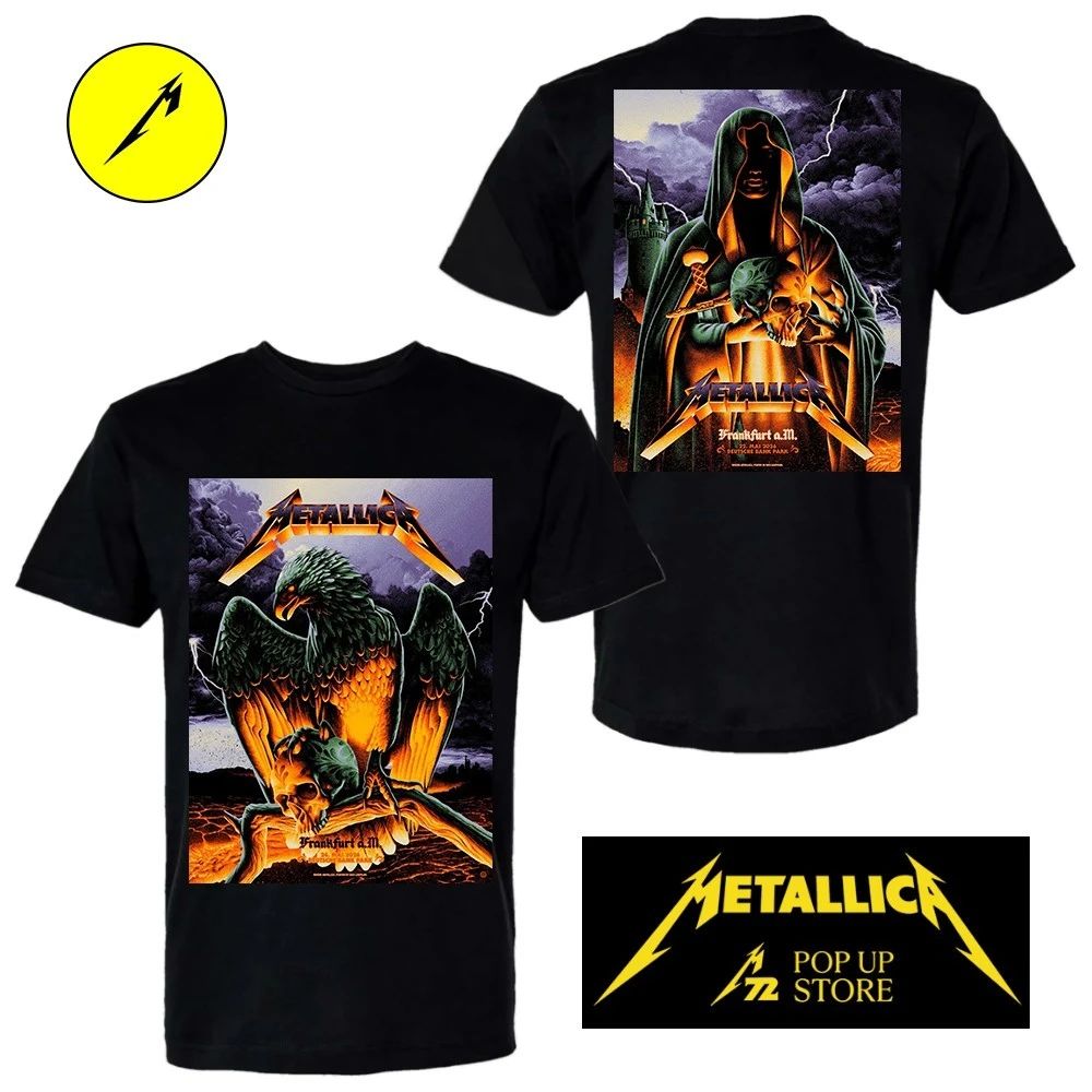Metallica M72 Frankfurt Limited Poster Edition Night 1 And 2 At Deutsche Bank Park In Frankfurt DE On May 22 24 2026 Two Sided Shirt