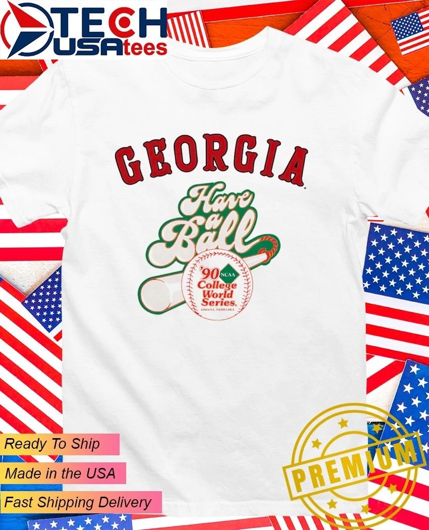 Georgia Bulldogs have a ball 1990 NCAA College World Series shirt
