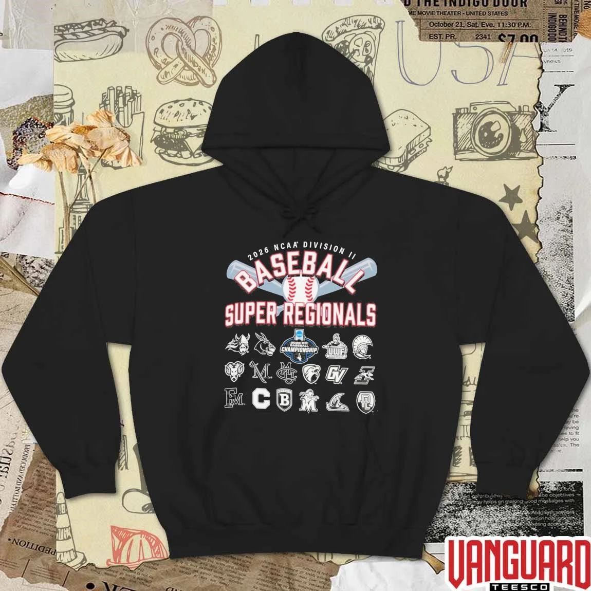 2026 NCAA Division II Baseball Super Regional Champion Teams t-shirt