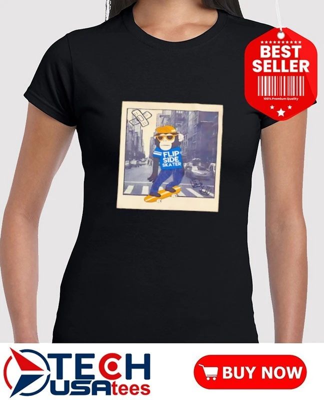 Monkey flip side skater photo shirt