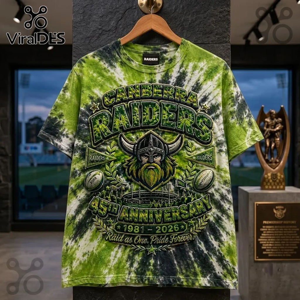 Canberra Raiders 45th Anniversary Tie Dye Shirt