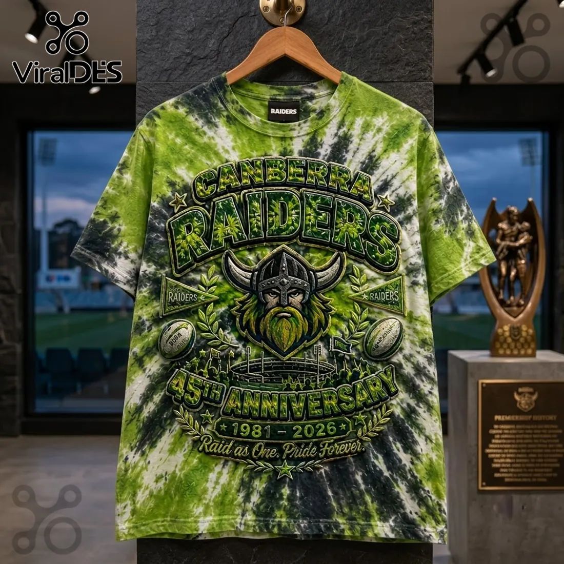 Canberra Raiders 45th Anniversary Tie Dye Shirt