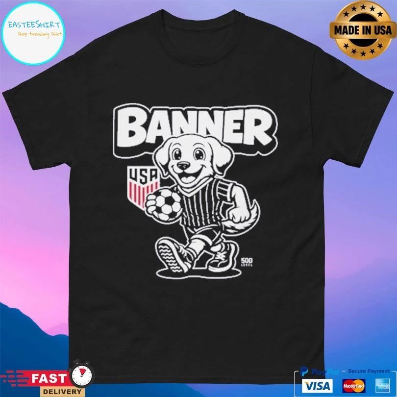USA Soccer Mascot Banner T-shirts