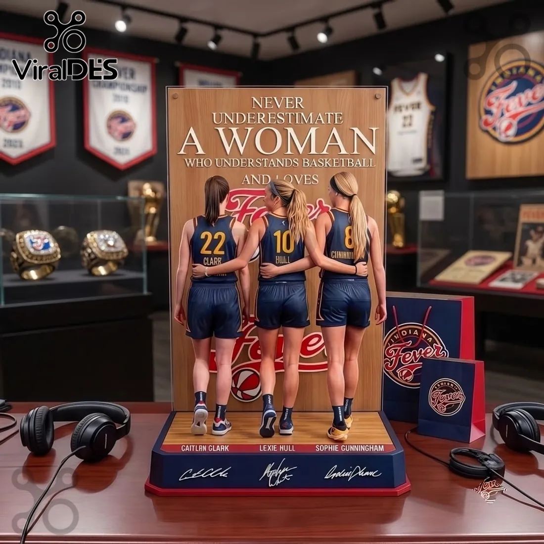 Indiana Fever Caitlin Clark Lexie Hull Acrylic Plaque