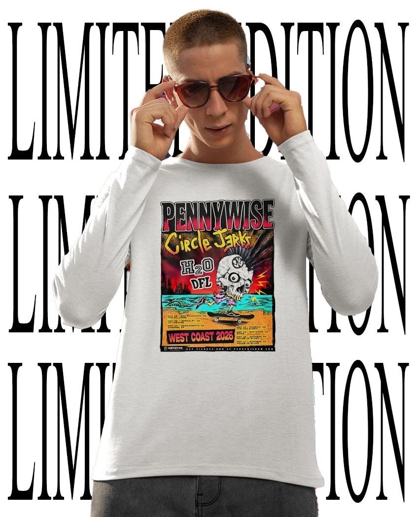 Pennywise Circle Jerks H2O DFL West Coast 2026 skull mohawk skateboarding graphic shirt