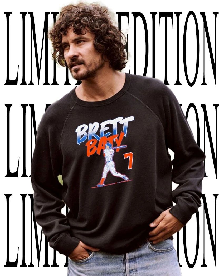 Brett Baty #7 New York Mets slugger swing number shirt