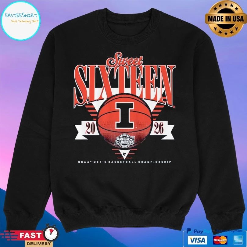 Illinois Fighting Illini Mbb 2026 Sweet Sixteen March Madness Ncaa Men’s Basketball Championship T-shirt