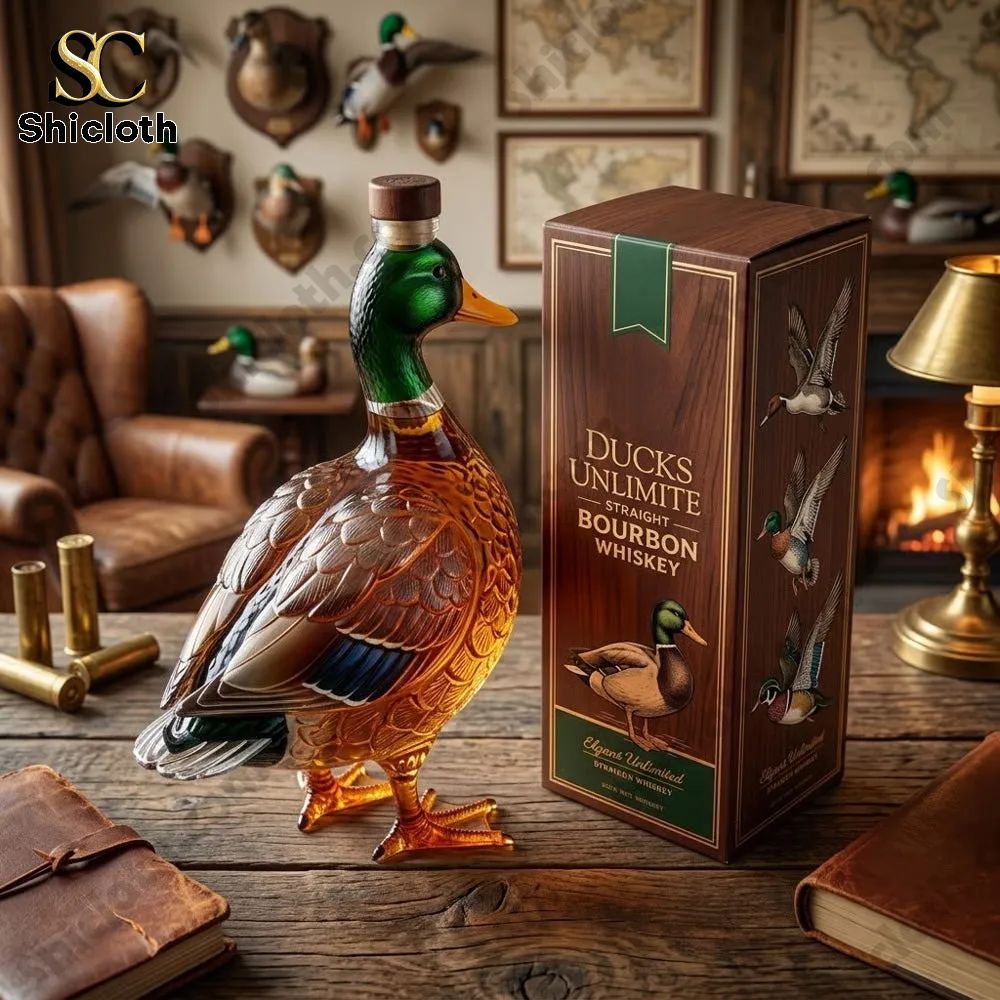 Ducks Unlimite 3D Mallard Bourbon Bottle