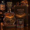 Route 66 The Mother Road 1926-2026 100 Years Of Open Road Whiskey Decanter & Glass Set