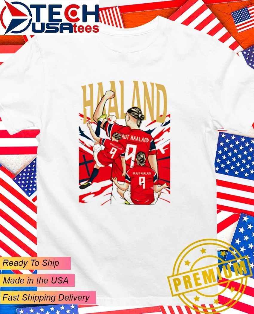 Erling Haaland No. 9 Manchester City FC art shirt