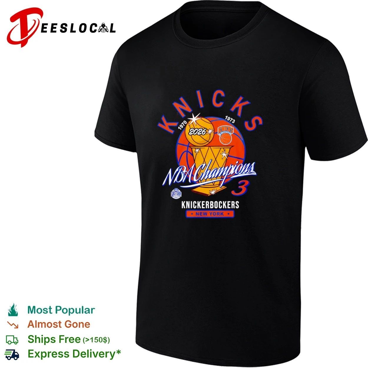 Knicks 1970 1973 2026 NBA Champions Knickerbockers New York T-shirt