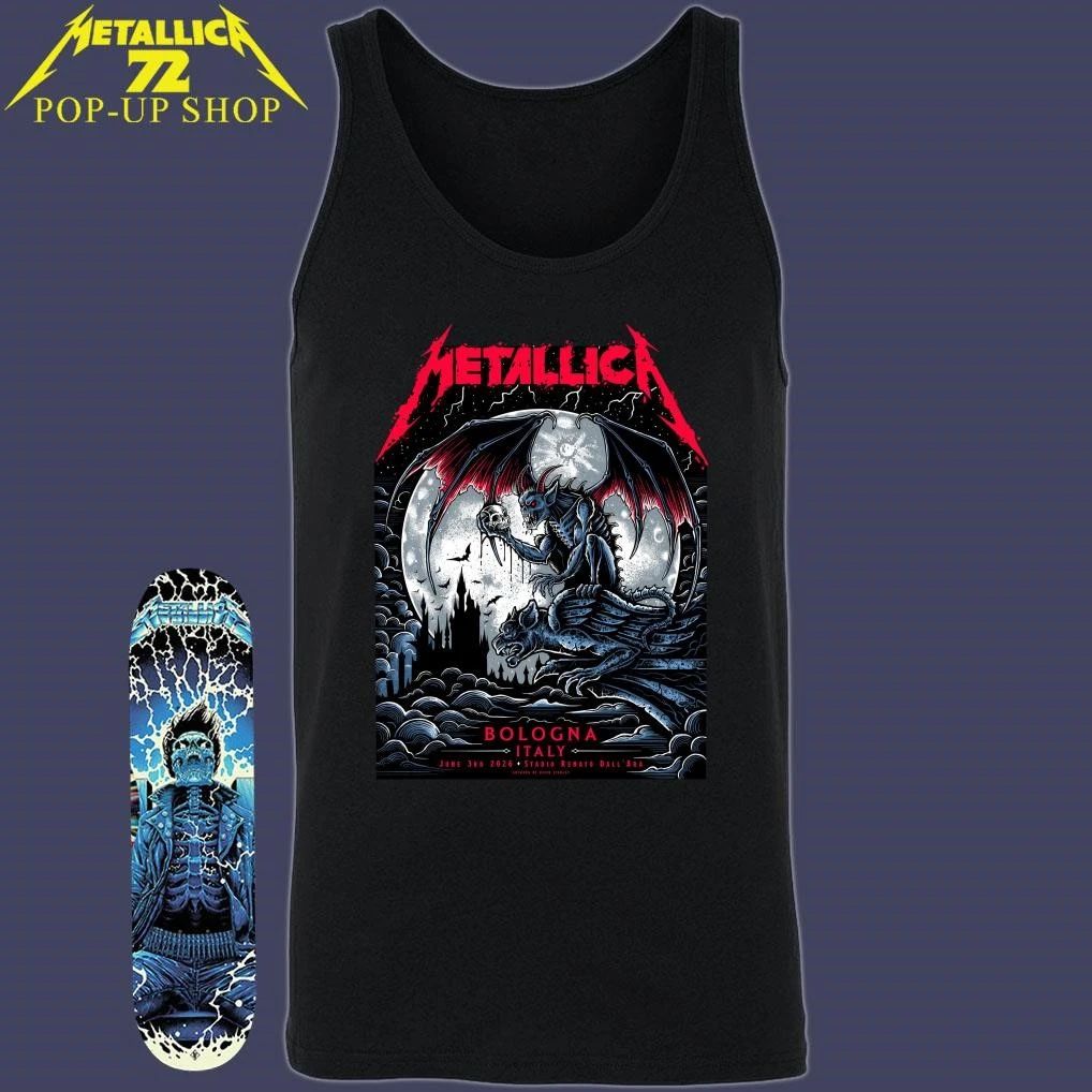 Metallica M72 Bologna June 03, 2026 at Stadio Renato Dall’Ara in Bologna, Italy Art by Keith Stanley Pop-Up Shop T-Shirt