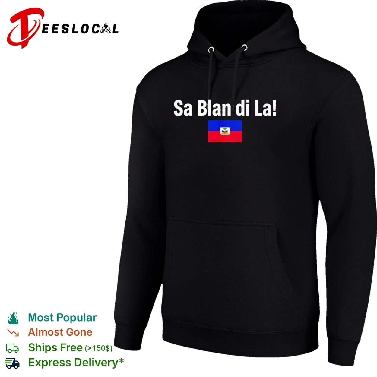Sa Blan Di La Haiti Flag Haitian Caribbean T-shirt