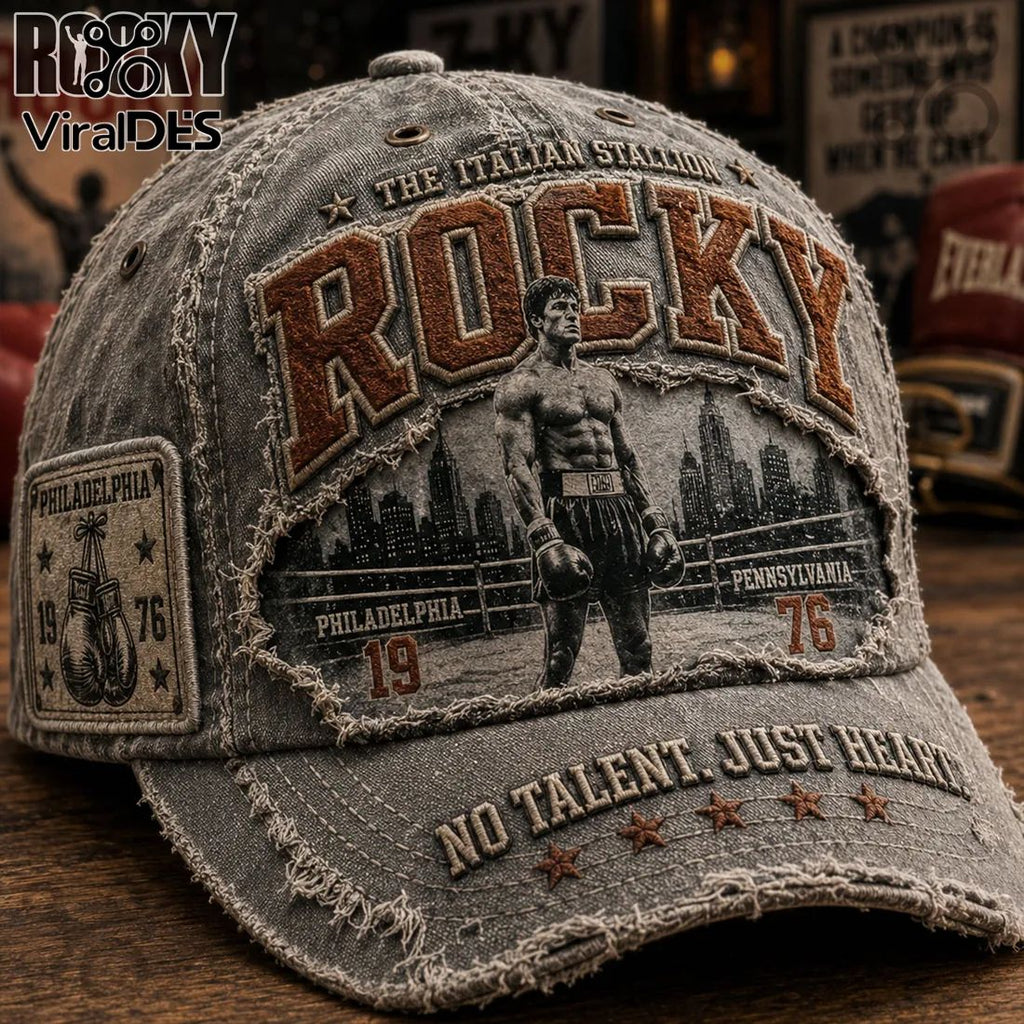 Rocky Balboa The Italian Stallion Distressed Baseball Cap