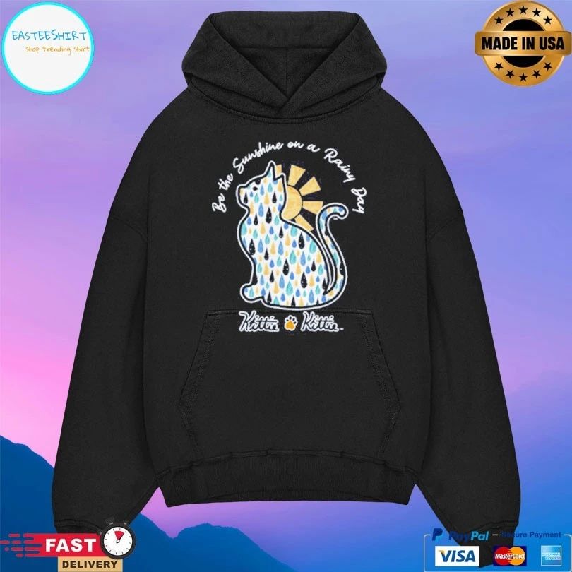 Be The Sunshine On A Rainy Day Raindrop Kittie T-shirt