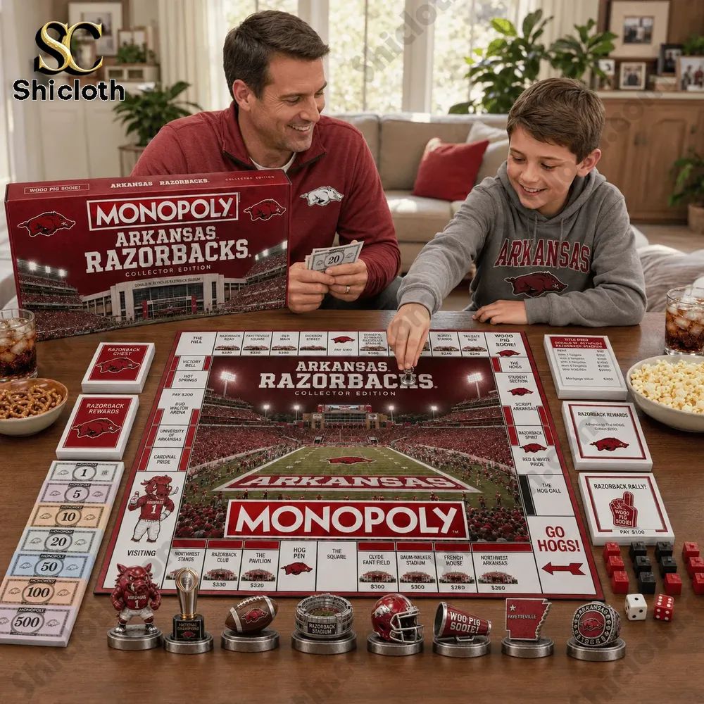Arkansas Razorbacks Collector’s Edition Monopoly Board Game