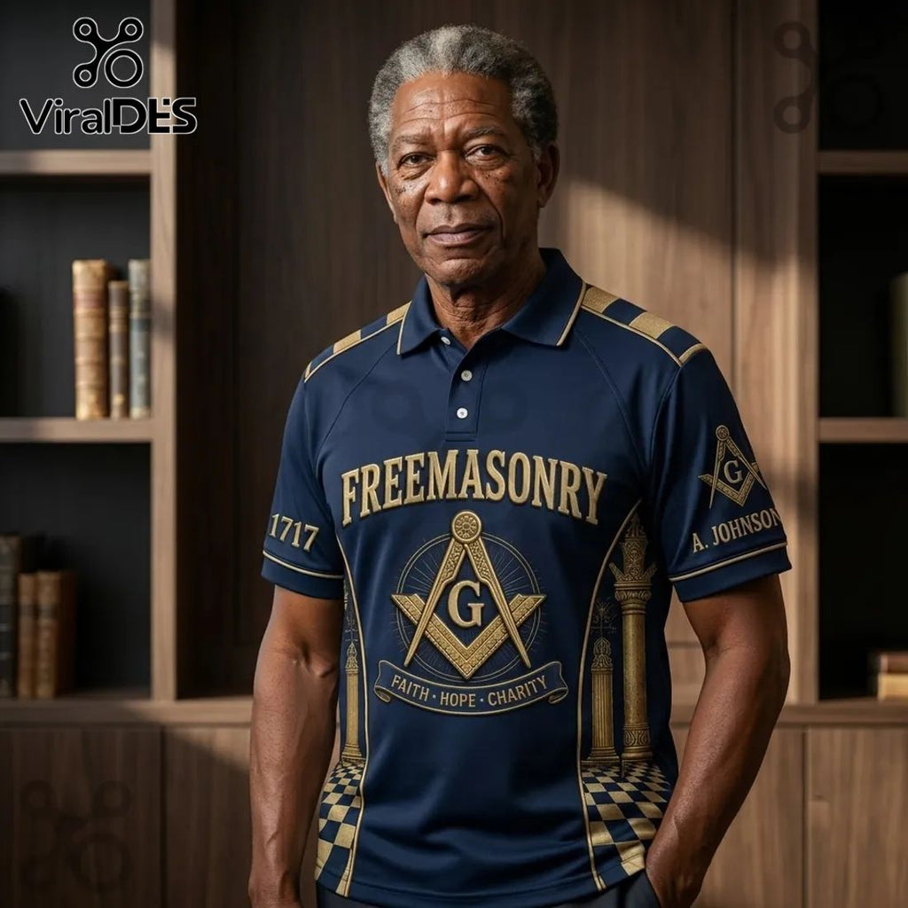Freemasonry Faith Hope Charity Custom Polo Shirt