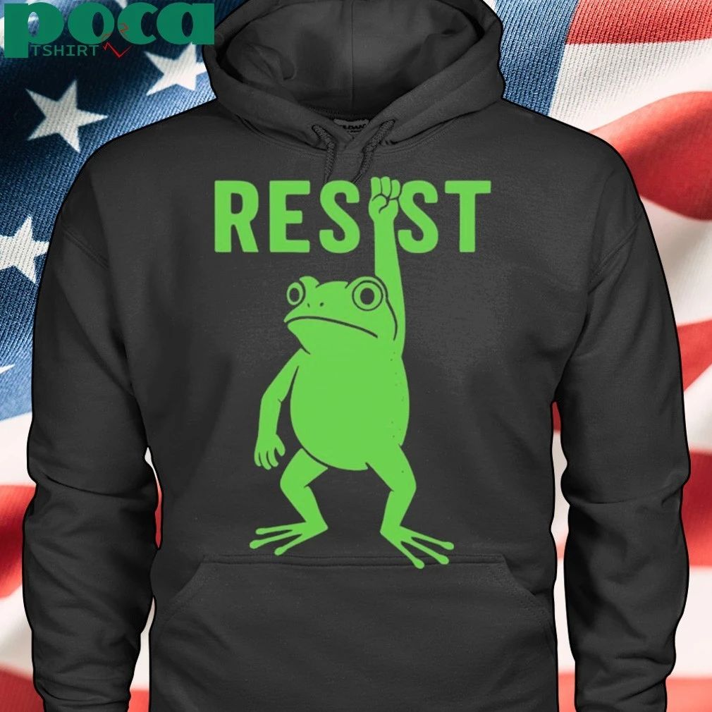 Superhero Portland Frog Against Fascism cartoon T-shirt
