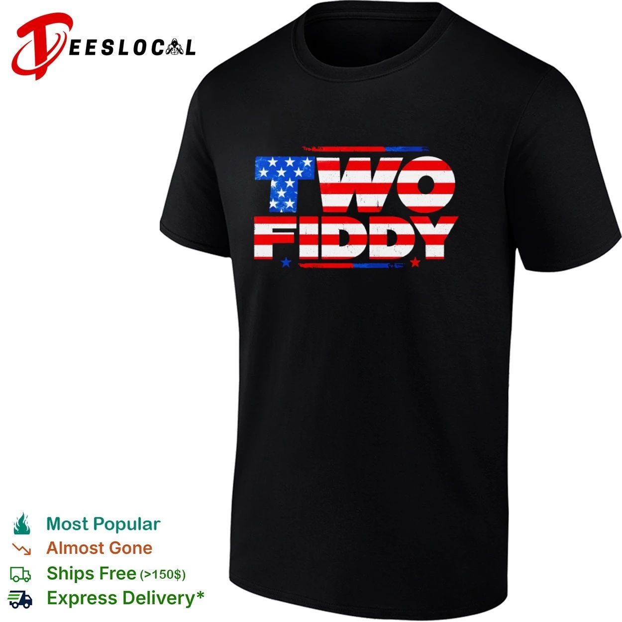 Two Fiddy American Flag south park funny T-shirt