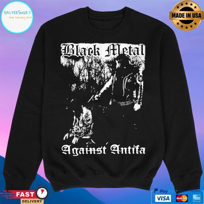 Behemoth Frontman Black Metal Against Antifa T-shirt