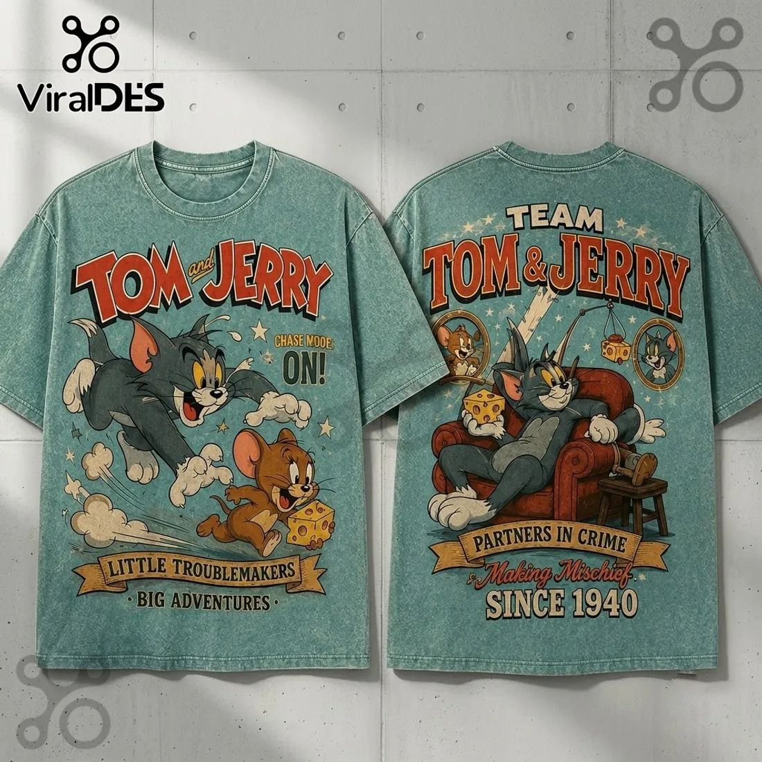 Tom and Jerry 1940 Partners in Crime T-Shirt