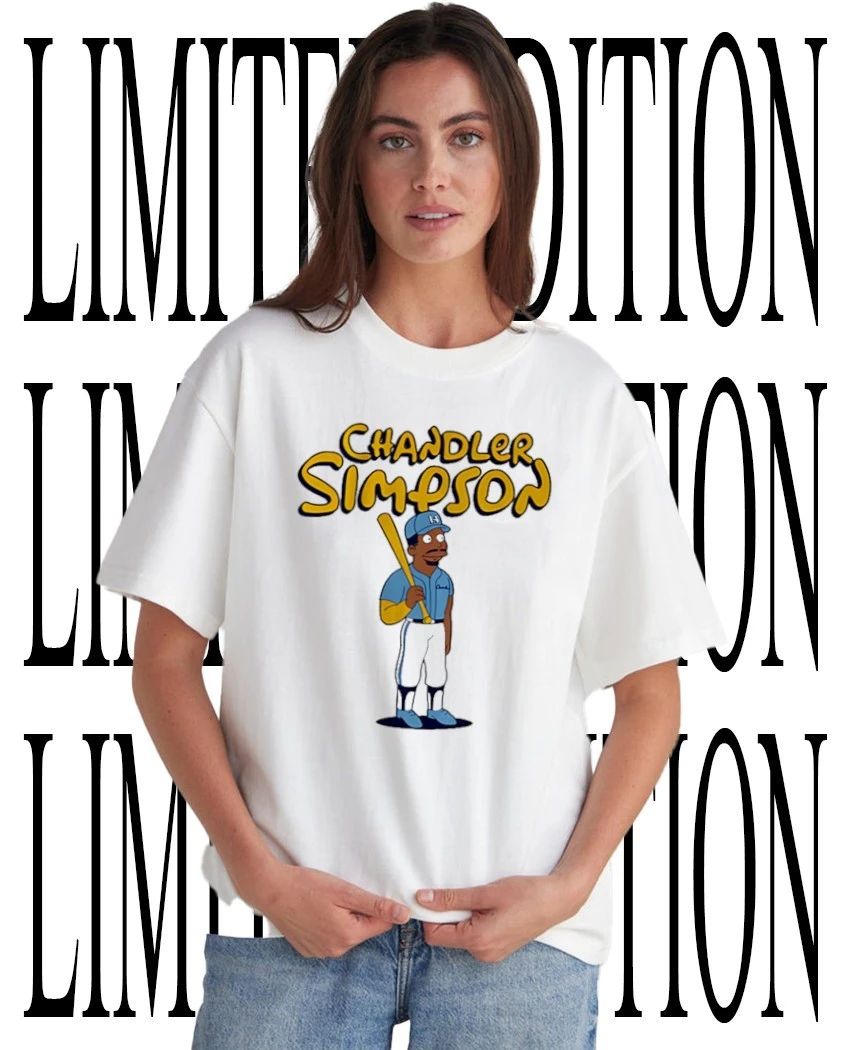 Chandler Simpson Tampa Bay Rays at the bat shirt