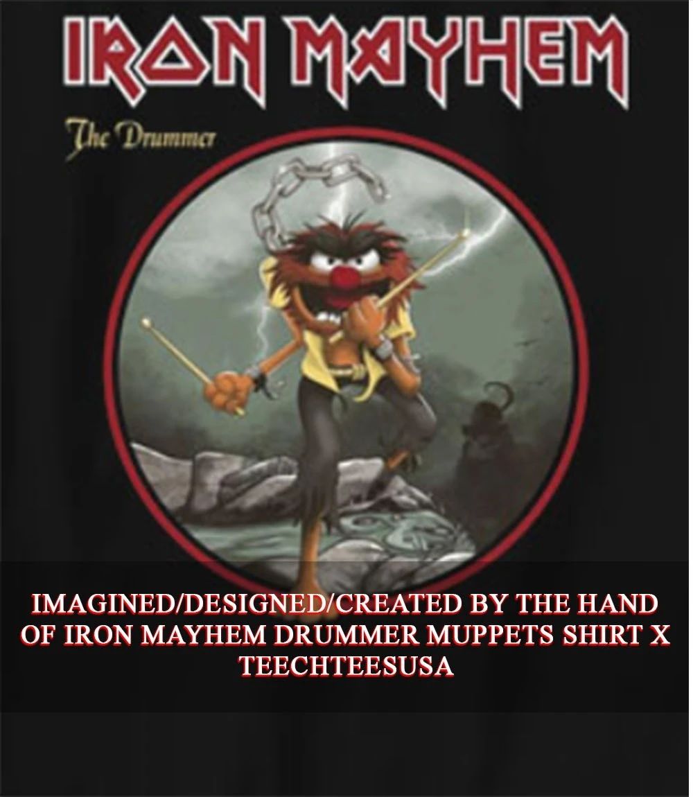 Iron Mayhem Drummer Muppets T-shirt