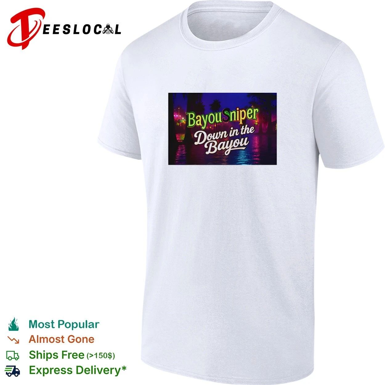 Bayou Sniper Down in the Bayou swamp hunting T-shirt