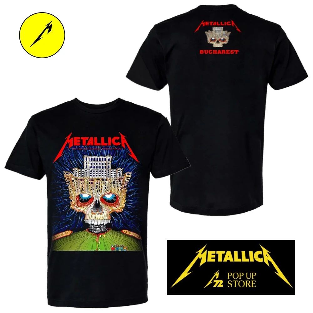 Metallica M72 Bucharest Pop-Up Shop Merch at Arena Națională, Romania May 13, 2026 Gojira and Knocked Loose by Matei Apostolescu Two sided Shirt