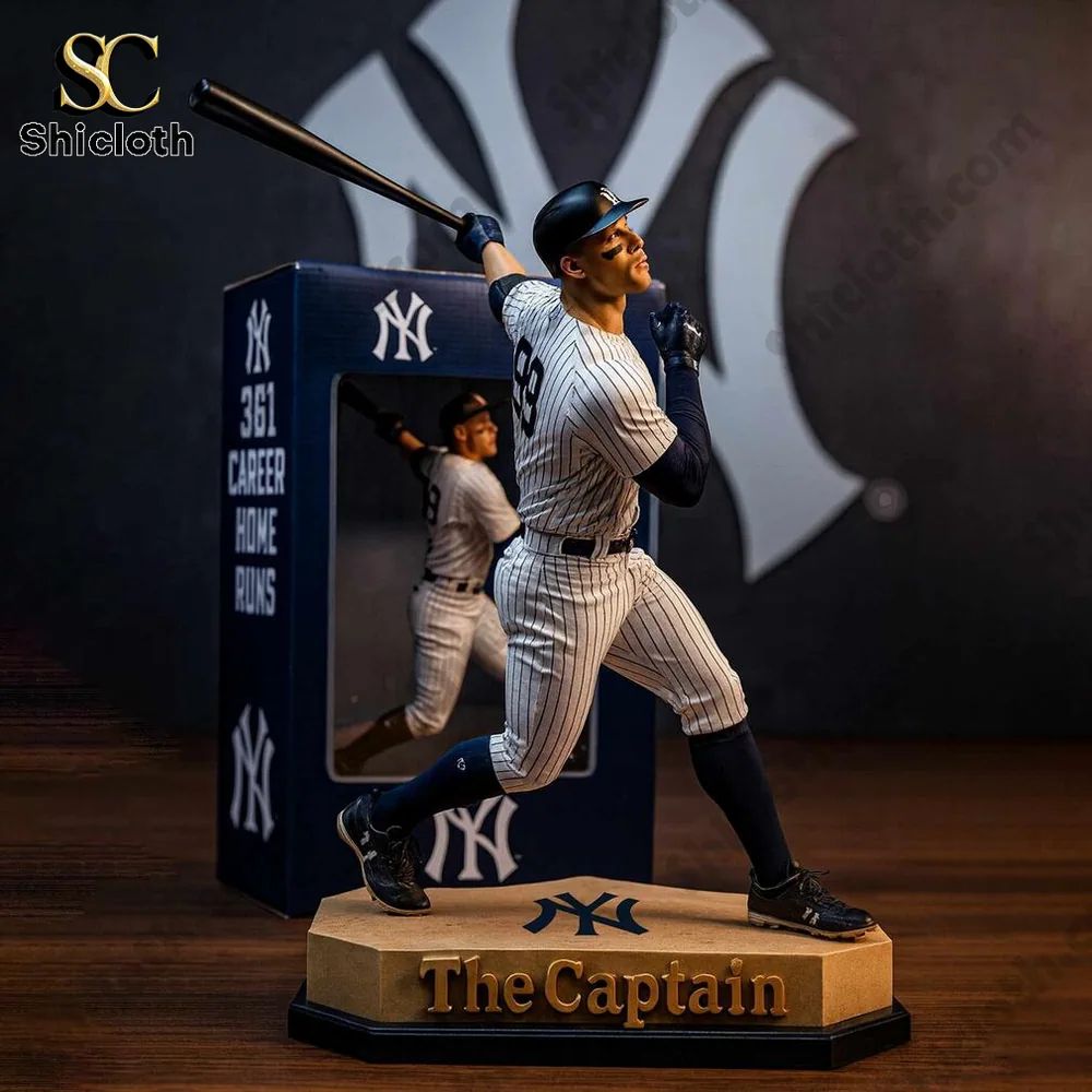 Detailed Aaron Judge Baseball Action Desk Figure Pop Doll